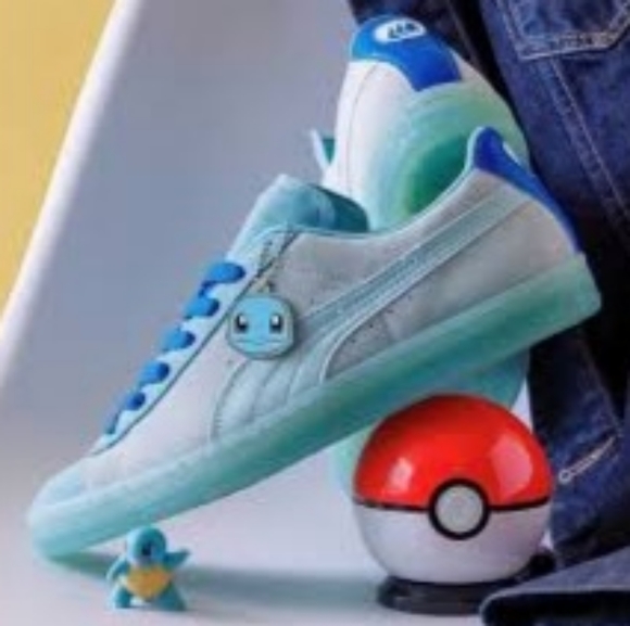 Pokemon X Puma Suede Squirtle Size 8.5 Men's U.S. New With Box. Limited Edition. - Picture 4 of 14